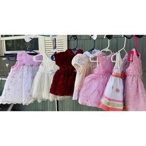 Baby girls dress bundle - modern and vintage mix size range 0/3m to 6/9m